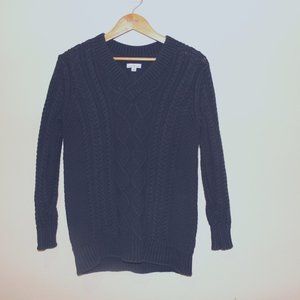 LL Bean Signature Cotton Fisherman Sweater size medium blue
